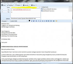 Email Surat Iringan Dan Resume